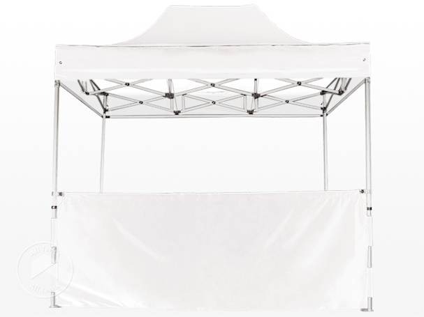 Half-height side panel for pop up gazebos
