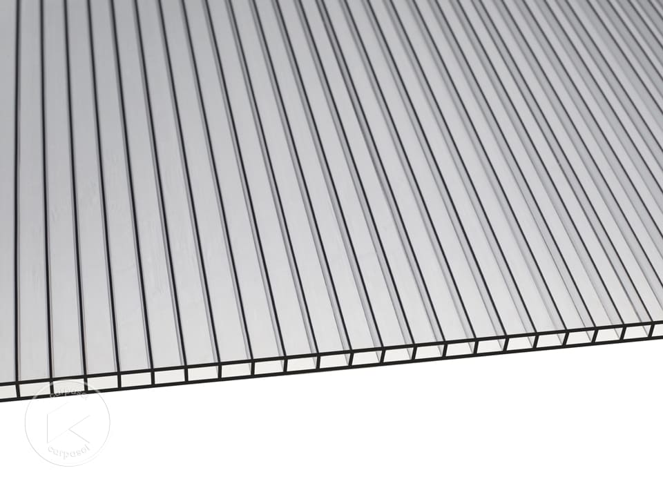 Tectake Invernadero de aluminio y policarbonato sin base - 250 x 185 x 195  cm
