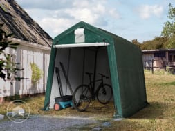 Carpa garaje 2,4x3,6 m, PE 260 g/m², verde oscuro