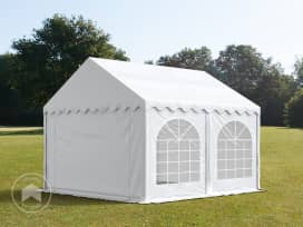 3x4 m Carpa para fiestas, PVC 800, con base reforzada, blanco