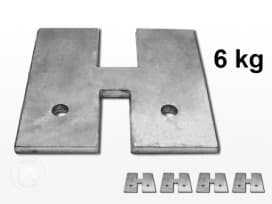 Set de 4 placas de peso para carpas plegables