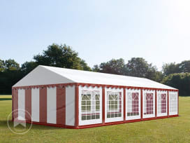 6x12 m Carpa para fiestas, PVC 700, rojo-blanco 6x12 m Carpa para fiestas, PVC 700, rojo-blanco