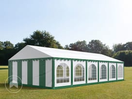 6x12 m Carpa para fiestas, PVC 750, con base reforzada, verde oscuro-blanco 6x12 m Carpa para fiestas, PVC 750, con base reforzada, verde oscuro-blanco
