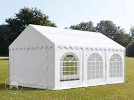 3x6 m Carpa para fiestas, PVC 750, con base reforzada, blanco 3x6 m Carpa para fiestas, PVC 750, con base reforzada, blanco