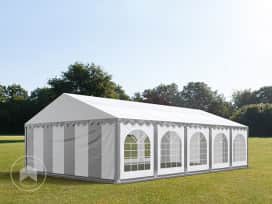 5x10 m Carpa para fiestas, PVC 750, con base reforzada, gris-blanco 5x10 m Carpa para fiestas, PVC 750, con base reforzada, gris-blanco