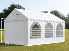 4x6 m Carpa para fiestas XXL, altura lateral 2,6m, PVC 800, con base reforzada, blanco