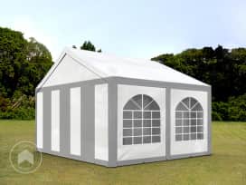 3x4 m Carpa para fiestas, PE 450, gris-blanco
