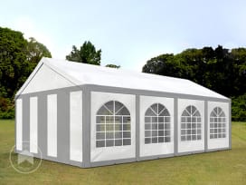 4x8 m Carpa para fiestas, PE 450, gris-blanco 4x8 m Carpa para fiestas, PE 450, gris-blanco