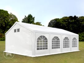 4x8 m Carpa para fiestas, PE 550, con base reforzada, blanco