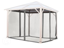 Mosquiteras (set de 4) para Cenador Forest Deluxe 3x3m gris loft