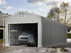 Carpa garaje 5x10 m con entrada 4,1x2,5 m, PVC 550