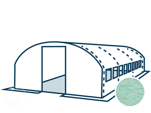 Techo de repuesto para el invernadero túnel PREMIUM 4 x 10 m, verde