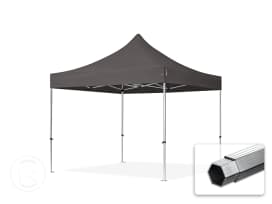 3x3 m Carpa plegable, PROFESSIONAL aluminio 40mm, gris oscuro