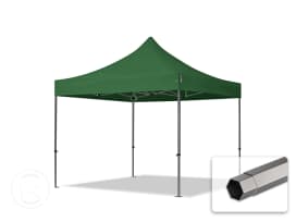 3x3 m Carpa plegable, PREMIUM acero 40mm, verde oscuro
