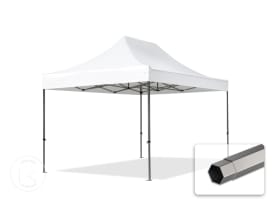 3x4,5 m Carpa plegable, PREMIUM acero 40mm, blanco
