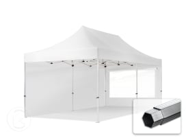 3x6 m Carpa plegable, PROFESSIONAL aluminio 40mm, 2 laterales incl. con ventanas panorámicas, blanco 3x6 m Carpa plegable, PROFESSIONAL aluminio 40mm, 2 laterales incl. con ventanas panorámicas, blanco