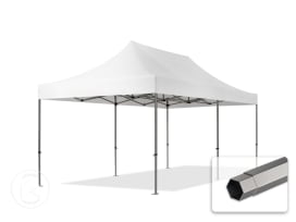 3x6 m Carpa plegable, PREMIUM acero 40mm, blanco