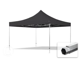 4x4 m Carpa plegable, PROFESSIONAL aluminio 40mm, negro