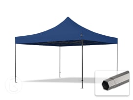 4x4 m Carpa plegable, PREMIUM acero 40mm, azul