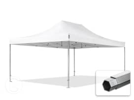 4x6 m Carpa plegable, PROFESSIONAL aluminio 50mm, ignífugo, blanco