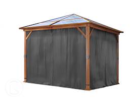 Cortinas (set de 4) para Cenador Forest Deluxe 3x3m gris loft
