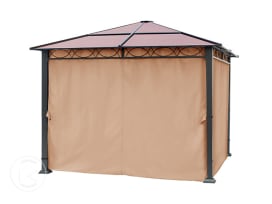 Cortinas (set de 4) para Cenador Rendezvous Deluxe, 3x3m, capuchino