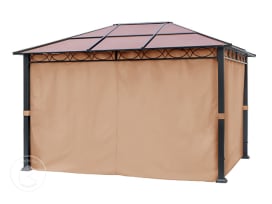 Cortinas (set de 4) para Cenador Rendezvous Deluxe, 3x4m, capuchino