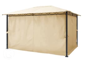 Cortinas (set de 4) para Cenador Rendezvous Premium, 3x4m, champán