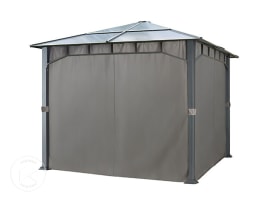 Cortinas (set de 4) para Cenador Sunset Deluxe, 3x3m, gris loft