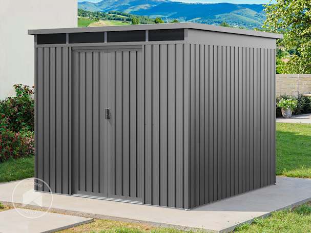 220 x 220 cm Caseta de jardín, gris perla