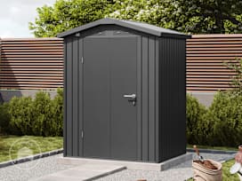 150 x 120 cm Caseta de jardín, color gris sombra metálico 150 x 120 cm Caseta de jardín, color gris sombra metálico