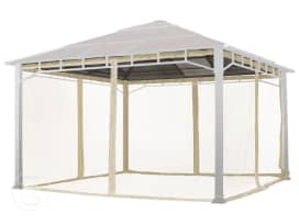 Mosquiteras (set de 4) para Cenador Sunset Deluxe, 4x4m, champán