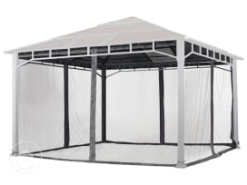 Mosquiteras (set de 4) para Cenador Sunset Deluxe, 4x4m, gris loft