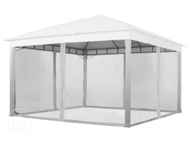 Mosquiteras (set de 4) para Cenador Sunset Premium, 4x4m, piedra