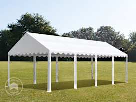 4x8 m Carpa para fiestas sin laterales, lona de PVC, blanco