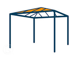 Paneles de techo de repuesto para Cenador Luma Deluxe, 3x3m