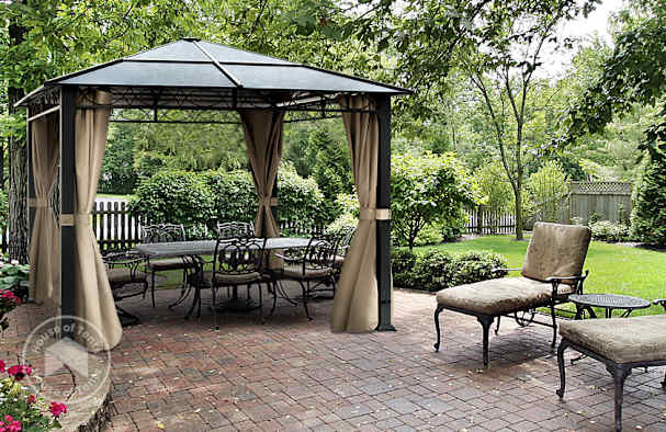 Garden gazebo on the patio