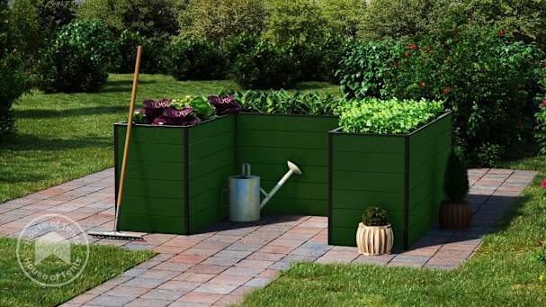 Raised bed in the garden