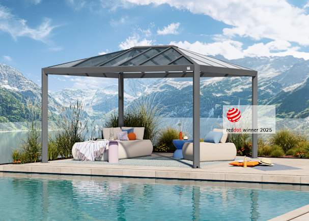 Garden gazebo on the patio