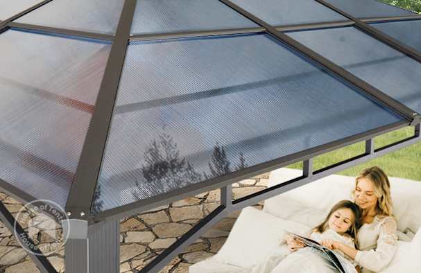 gazebo 3x4 polycarbonate roof