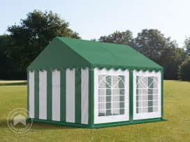 4x4m Marquee / Party tent, PVC 700, green-white