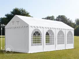 4x8m 2.6m Sides Marquee / Party tent w. ground frame, PVC 800, white 4x8m 2.6m Sides Marquee / Party tent w. ground frame, PVC 800, white