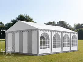 6x8 m Marquee / Party tent w. ground frame, PVC 800, grey-white