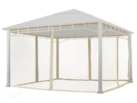 Mosquito net (4-piece) for garden gazebo Sunset Superior, 4x4m, champagne