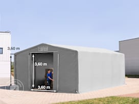 8x10m - 3.6m Sides PVC Industrial Tent with sliding door, PVC 850, grey without statics package 8x10m - 3.6m Sides PVC Industrial Tent with sliding door, PVC 850, grey without statics package
