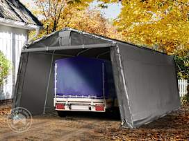 3.3x6.2m portable garage, PE, grey 3.3x6.2m portable garage, PE, grey