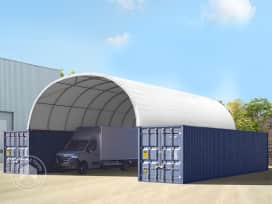 8x12m Container Top Shelter, PRIMEtex 2300, white