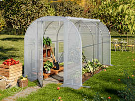 2x3m polytunnel greenhouse, PE, white