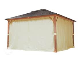 Gazebo curtains (4-piece set) for garden gazebo Forest Superior 4x4m, champagne Gazebo curtains (4-piece set) for garden gazebo Forest Superior 4x4m, champagne