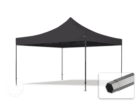 4x4m PES 750 Pop Up Gazebo PREMIUM Steel 40 mm, black 4x4m PES 750 Pop Up Gazebo PREMIUM Steel 40 mm, black